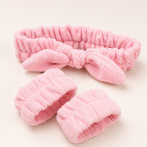 Vincha LQ y Muñequeras – Set de Skincare